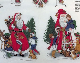 Fun 4 Pack of Vintage Santas ,  Concord's St. Nicklaus Appliques