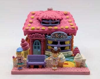 100% Complete Vintage Bluebird Polly Pocket 1995 Ice Cream Parlour