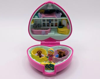 100% Complete Vintage Bluebird Polly Pocket 1993, Precious Puppies EUC