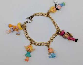 100% Complete Vintage Bluebird Polly Pocket Charm Bracelet 1992