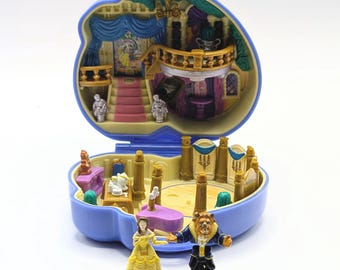 Coffret Polly Pocket Disney Bluebird vintage 1995 La Belle et la Bête, complet à 100%