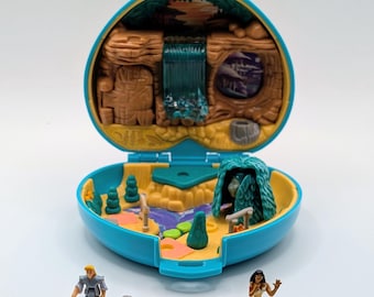 Coffret de jeu vintage Bluebird Disney Polly Pocket Pocahontas de 1995, complet à 100 %