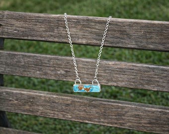 Golden Hill Turquoise Necklace • Sterling Silver Statement Southwestern Pendant Necklace • Gift For Wife