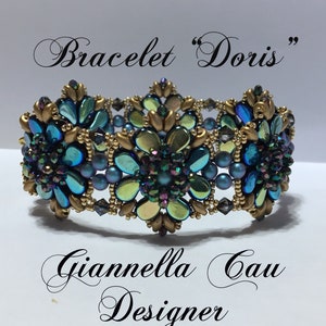 ENGLISH pdf Tutorial / Bracciale Doris con paisley duo immagine 1