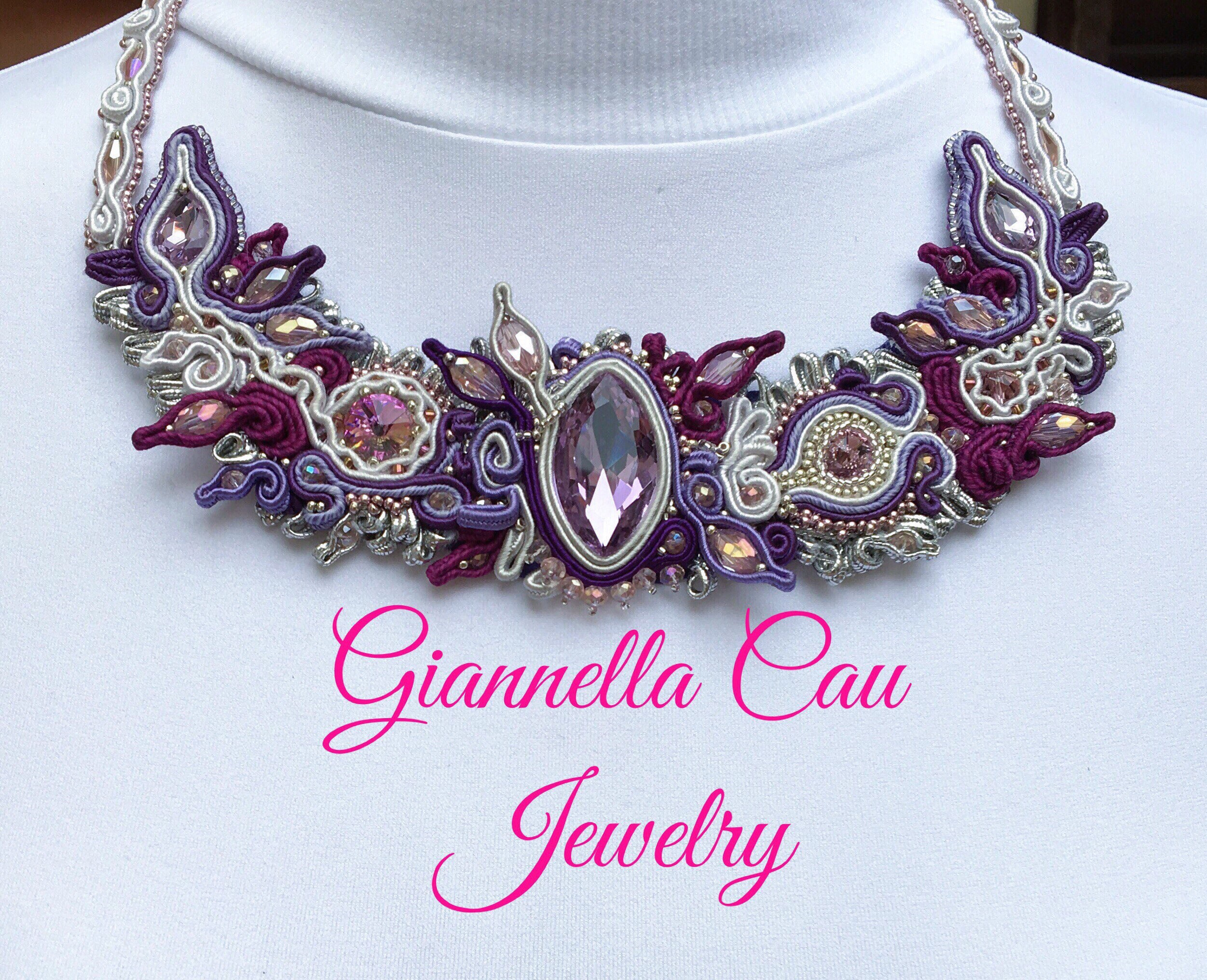 Collier swarovski Soutache Collier swarovski Soutache