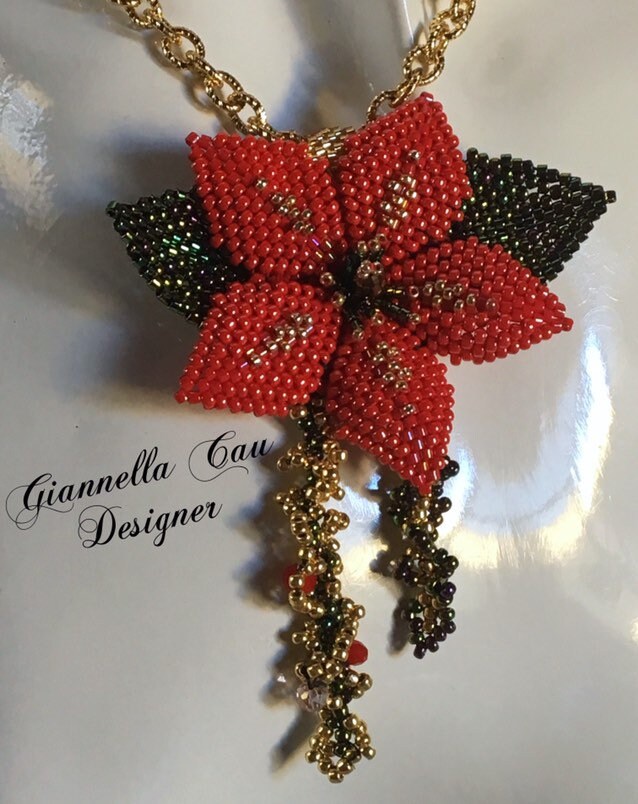 collana fiore rosso san valentino