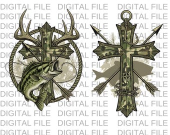 Christian Camo Cross PNG - Conception de la foi en plein air, Croix rustique imprimable, téléchargement transparent haute résolution