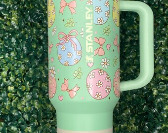 Easter Egg Stanley Quencher ProTour | UV DTF 40oz Tumbler | Pastel Spring Drinkware