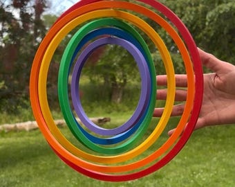Rainbow Geometric Mobiles