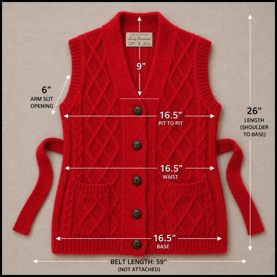1980s Candy Apple Red Sweater Vest View 4