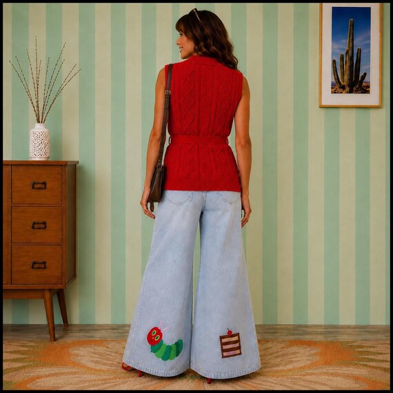 1980s Candy Apple Red Sweater Vest View 6