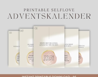 Self-love Advent calendar - affirmations and mindfulness exercises