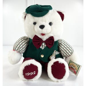 New Vintage 1992 Kmart Papa Christmas Teddy Bear Family Plush W/Pocket Watch 18