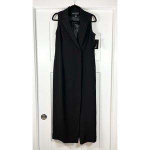 tailored vest maxi dress Denim Dress/Vest with pockets  Angel's Heavenly Couture Boutique it exudes the exclusivity and refinement of a high MAXI DRESSES + COZY VESTS