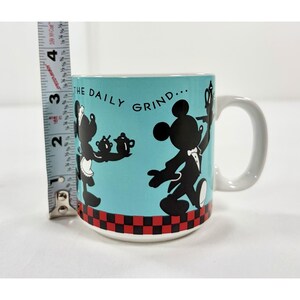 Vintage 90s Walt Disney Mickey Minnie Mouse Coffee Mug The Daily Grind Gibson image 8