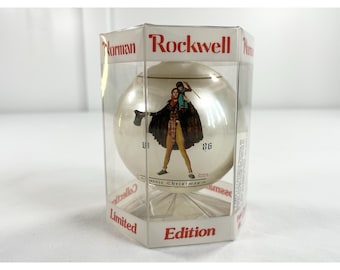 Vintage 1986 Norman Rockwell Merrie Christmas Ornament Dave Grossman 12th Ed 4
