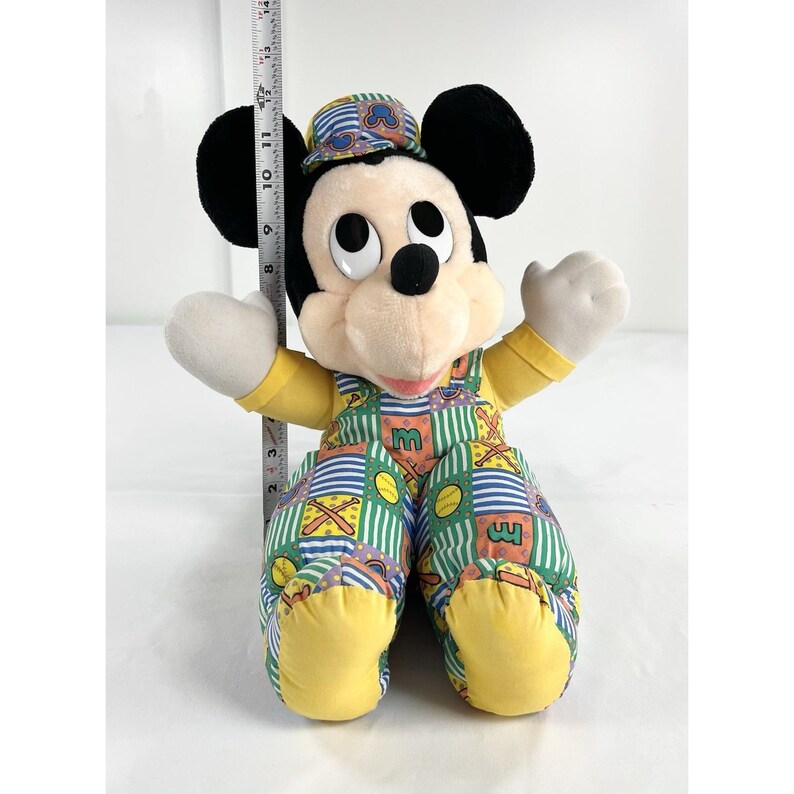 Disney Baby Mickey Mouse 14" Puffy Plush Baseball Theme Applause 34027 Soft Toy image 7