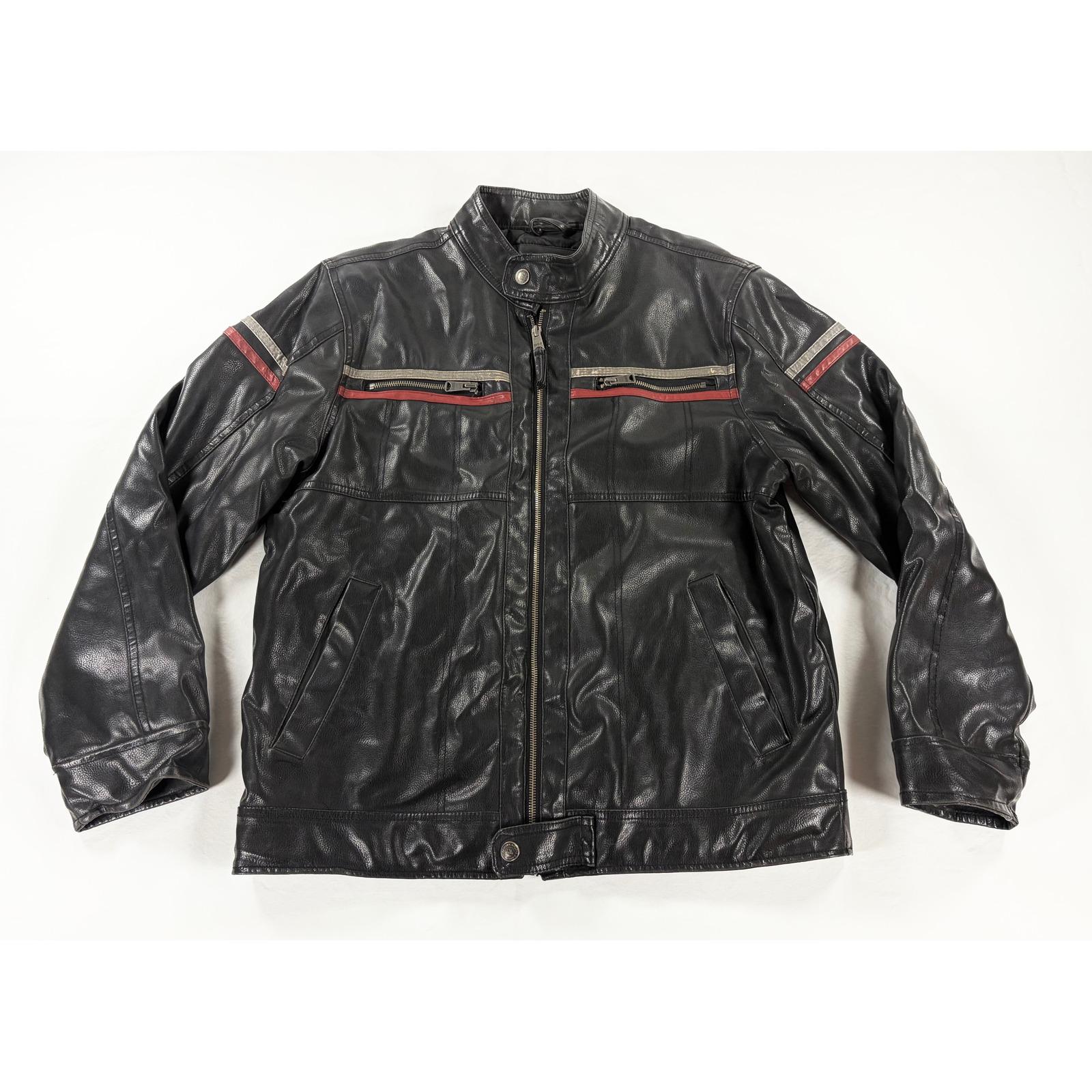 ジャケット・アウター 00s archive multi design leather jacket Men's Brown 100% Leather Biker Jacket Vintage Retro Casual Zipped