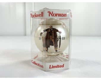 Vintage 1988 Norman Rockwell Grandfather Children Ornament Dave Grossman 14th 2