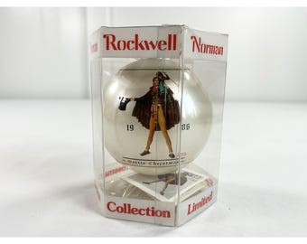 Vintage 1986 Norman Rockwell Merrie Christmas Ornament Dave Grossman 12th Ed 2