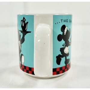 Vintage 90s Walt Disney Mickey Minnie Mouse Coffee Mug The Daily Grind Gibson image 4