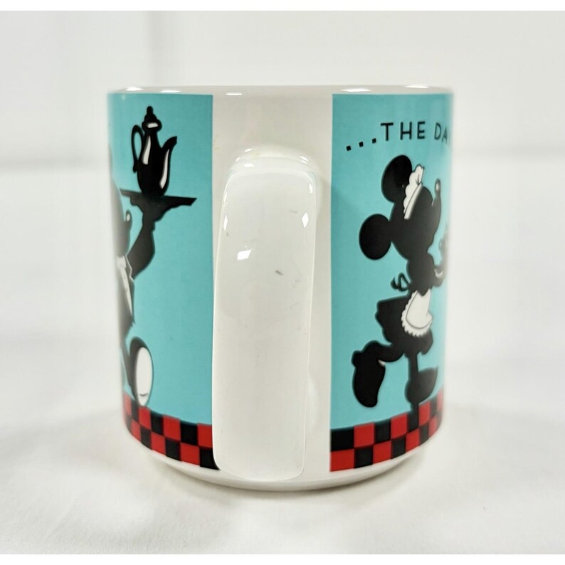 Vintage 90s Walt Disney Mickey Minnie Mouse Coffee Mug The Daily Grind Gibson image 4