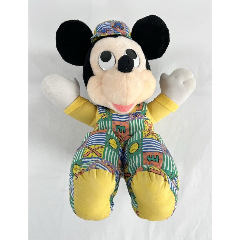 Disney Baby Mickey Mouse 14" Puffy Plush Baseball Theme Applause 34027 Soft Toy image 2