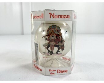Vintage 1985 Norman Rockwell The Trio Christmas Ornament Dave Grossman 11th Ed 4