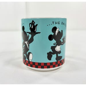 Vintage 90s Walt Disney Mickey Minnie Mouse Coffee Mug The Daily Grind Gibson image 3