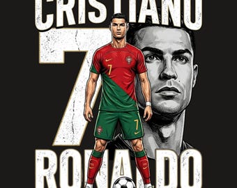 CR7 PNG, Cristiano Ronaldo Digital Download,  World CUP png, World cup shirt design (Digital Download)