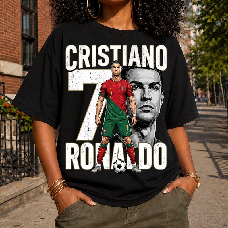 CR7 PNG, Cristiano Ronaldo Digital Download, World CUP png, World cup shirt design (Digital Download) image 2