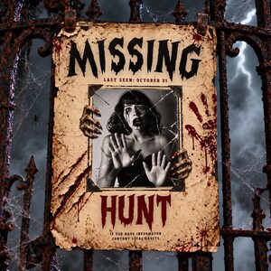 Editable Missing Poster Canva Template, Mystery Party Prop Sign, Horror Party Decor, Missing person,Detective Wanted Party Flyer,Drag & Drop