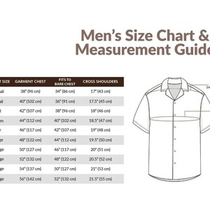 Puede incluir: Una tabla de tallas y una gu&iacute;a de medidas para camisas. Las tallas van de 2X-Small a 5X-Large, con medidas de pecho en cm, medidas de pecho desnudo y medidas de hombros en cm. Un dibujo de una camisa de manga corta est&aacute; a la derecha.