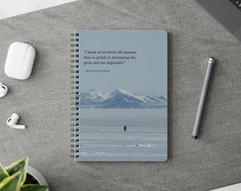 Caderno Pinguim Niilista, Caderno Friedrich Nietzsche, Diário Viral "Sem Propósito Melhor na Vida", Presente Motivacional, Capa Mole com Espiral A5