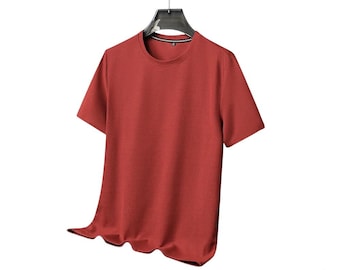Herren Waffle Knit T-Shirt, Kurzarm Sommer Atmungsaktives T-Shirt, Strick-Sweatshirt