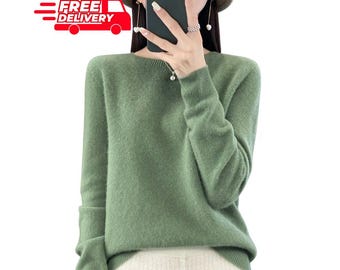 Pull en laine et cachemire mérinos, cardigan en tricot doux