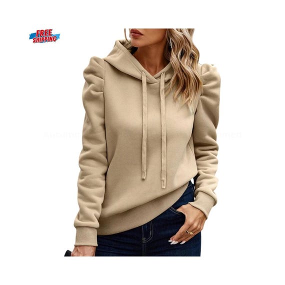 Oversized Hooded Sweatshirt Women, Casual Pullover Top
