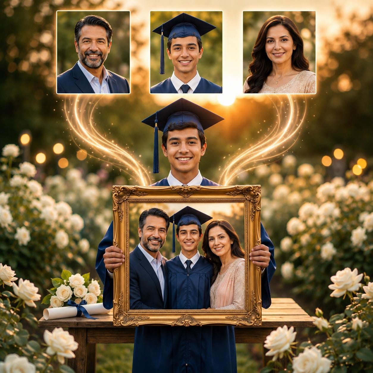 Custom Graduation Memorial Portrait, Photo Composite, Loved One ...