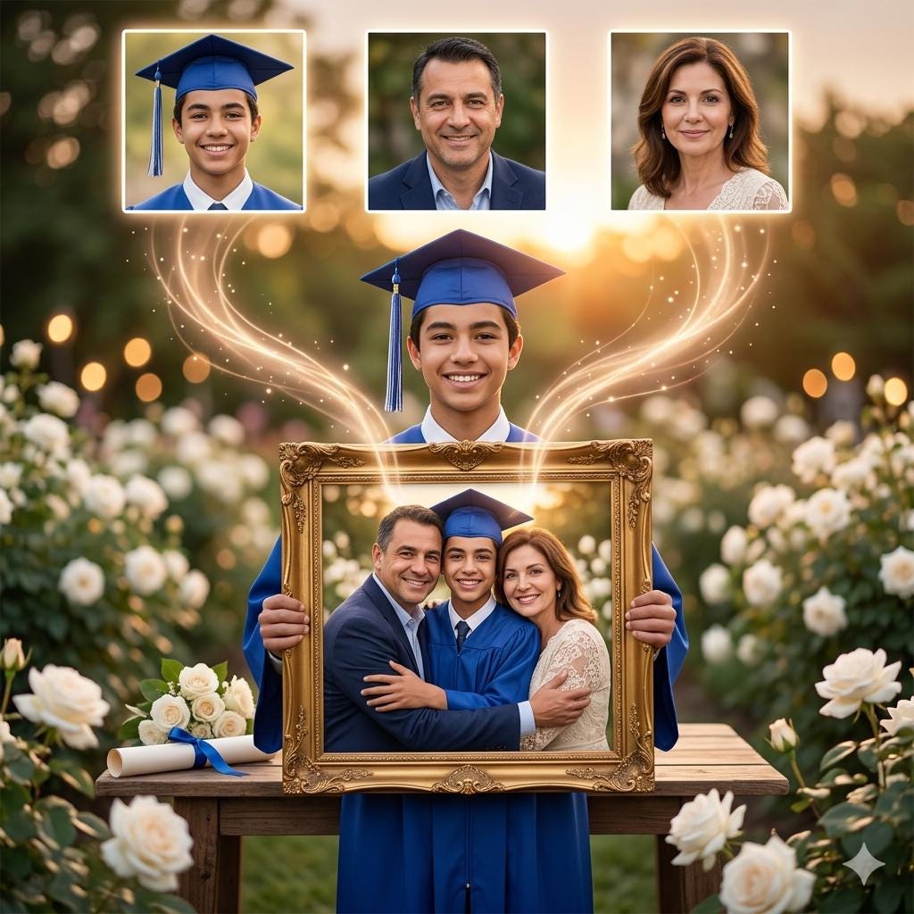 Custom Graduation Memorial Portrait, Photo Composite, Loved One ...