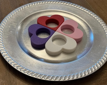 Heart Napkin Rings - Valentine's Day Decor - Set of 4, 8, or 12