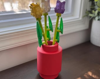 Brick-style Flower Pot – Display for Botanical Series Builds