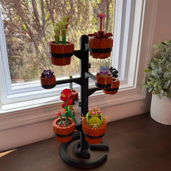 Tiny Plants Stand - Display for Brick Succulents #10329 - 3D Printed Plant Holder