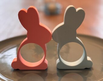 Bunny Napkin Rings - Modern Easter Table Decor, Spring Brunch