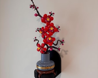 Brick Plant Wall Mount - Compatible with LEGO Bamboo, Plum Blossom, Chrysanthemum