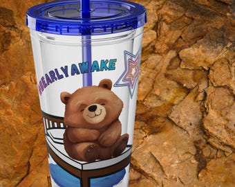 Baby Bear Tumbler | 16oz Acrylic Cup with Straw