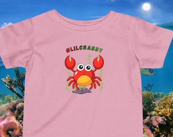 Lil Crabby Crab Infant Tee | Cartoon Beach Shirt
