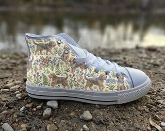 Otterhound Converse Style Shoes | Dog Breed Canvas Sneakers | Gift for Otterhound Lovers