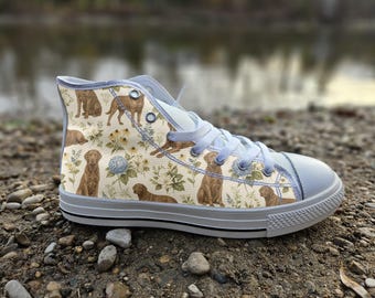 Chesapeake Bay Retriever Converse Style Shoes | Dog Lover Nature Canvas Sneakers | Pet Owner Gift Idea