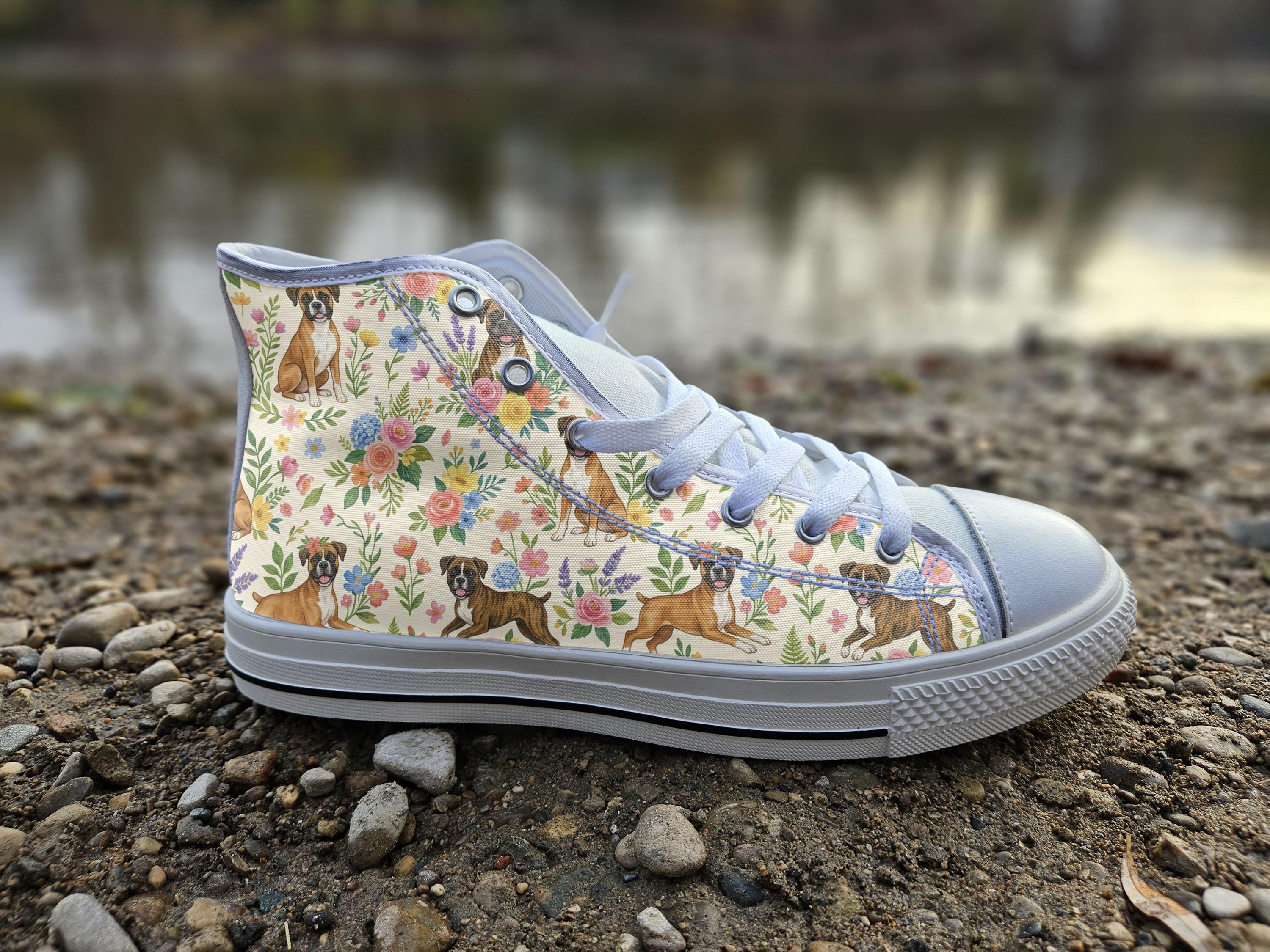 ドッグシューズ グレーとレッド Boxer Dog Sneakers - Etsy