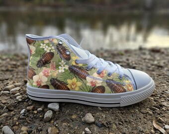 Madagascar Hissing Cockroach Converse Style Shoes | Exotic Insect Canvas Sneakers | Entomology Gift